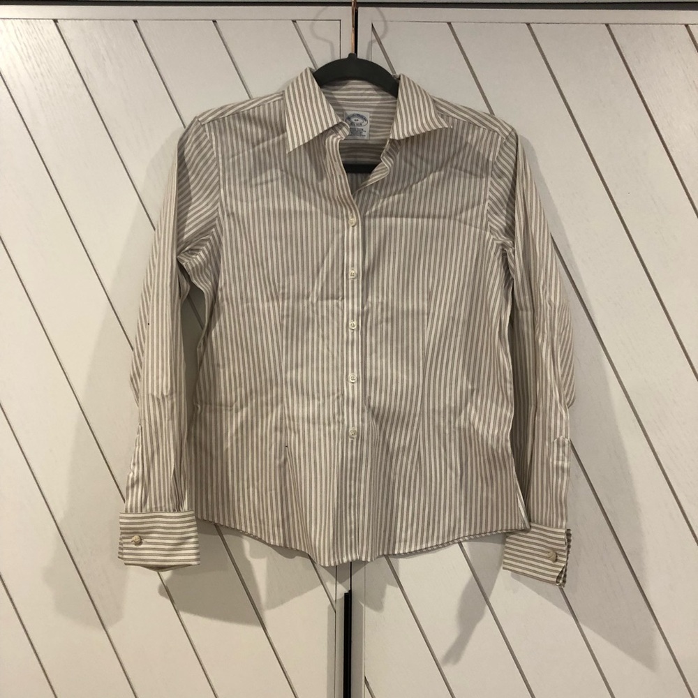 Brooks Brother 6P Brown Striped Shirt